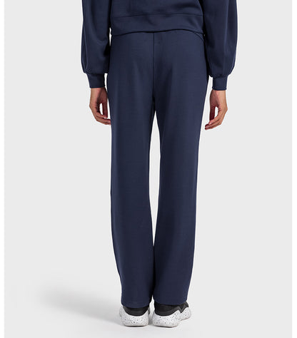 Autumn Winter Air Layer Skin Friendly Casual All Match Track Sweatpants Quick Drying Loose Drooping Straight Sports Pants Women