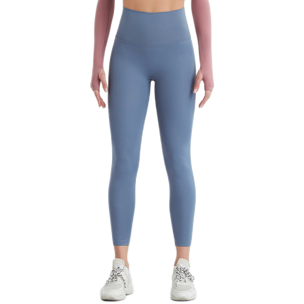 Sports Tights Women High Waist Quick Drying Yoga Pants Running Nude Feel Hip Lifting Fitness Trousers