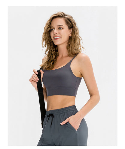 Nude Feel Double Sided Yoga Clothes Bra Women Shockproof Running Exercise Underwear Skin Friendly Breathable Fitness Vest