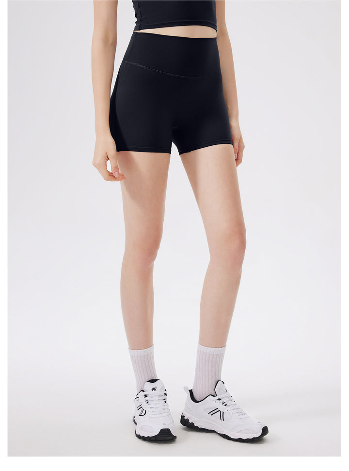 No Embarrassment Pleated Sports Shorts Back Pocket High Waist Hip Lift Cloud Sense Yoga Shorts Outer Wear Running Fitness Pants