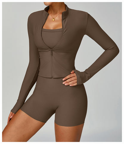 Yoga Jacket Slimming Outdoor Windproof Top Running Sports Fitness Jacket