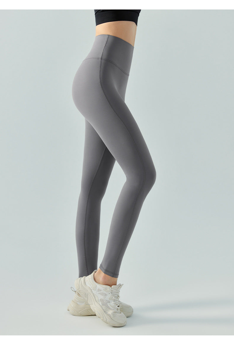 Winter Peach Hip Fitness Pants No Embarrassment Line High Waist Shaping Warm with Velvet Skinny Yoga Pants Women