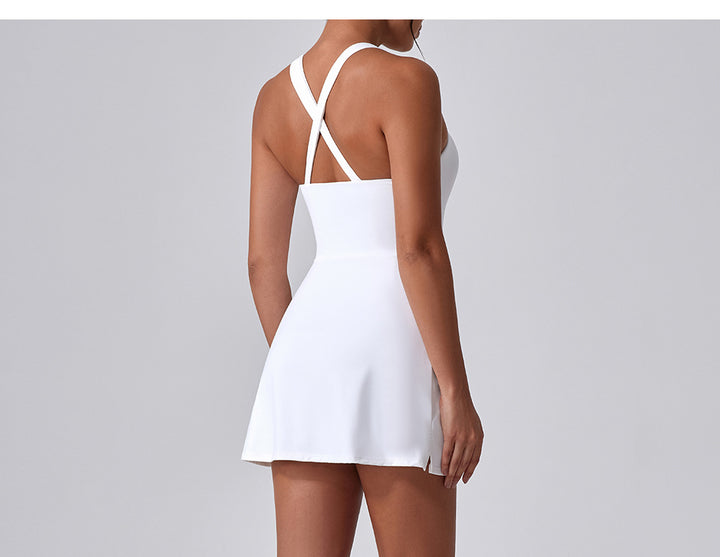 Nude Feel Anti Exposure Basic Sports Dress Summer Outdoor Golf Vest Yoga Tennis Dress