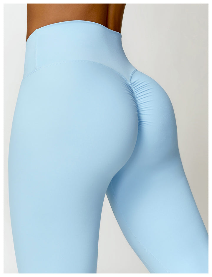 Yoga Pants Brushed Belly Contracting Hip Raise High Waist Fitness Pants Outer Wear Running Exercise Pants