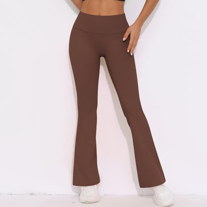 Internet Celebrity Breathable Brushed High Waist Stretch Hip Lift Casual Pocket Wide Leg Cropped Pants Running Fitness Yoga Leggings