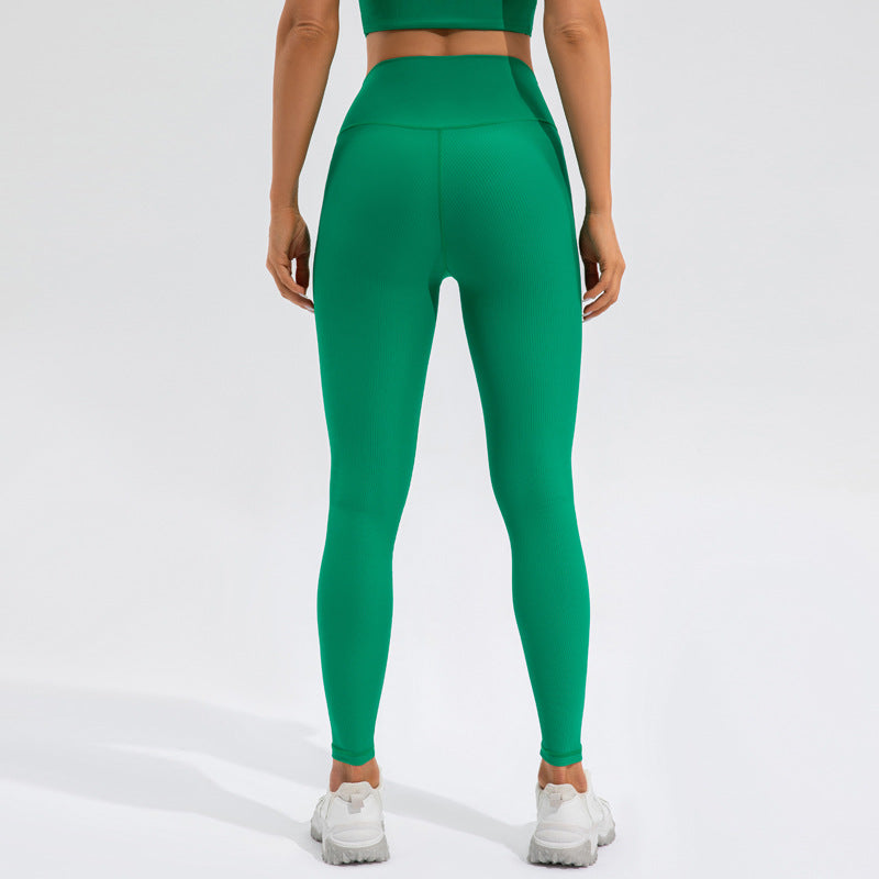 Yoga Pants Women Hip Lifting Outdoor Running Fitness Pants Elastic High Waist Workout Exercise Pants