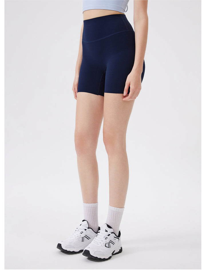 Hip Lifting No Size Nude Feel Yoga Shorts Women High Waist Belly Contracting Sports Hip Shaping Fitness Short Length Pants Cycling Pants