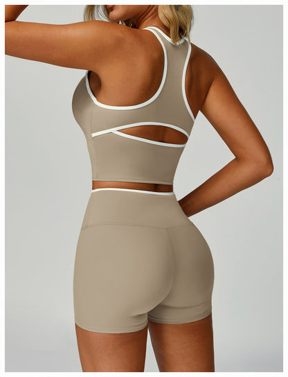 Women Feeling Hollow Out Cutout out Beauty Back Exercise Underwear Skinny Running Workout Clothes