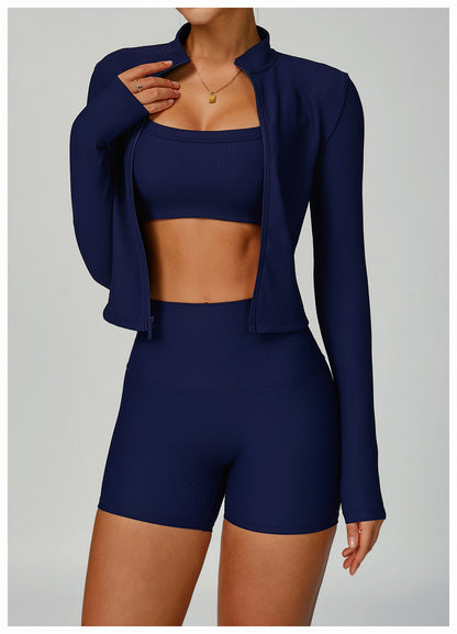 Yoga Jacket Slimming Outdoor Windproof Top Running Sports Fitness Jacket