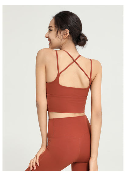 Sports Underwear Women Shockproof Push up Yoga Vest Running Workout Bra Outer Wear Beauty Back Bra