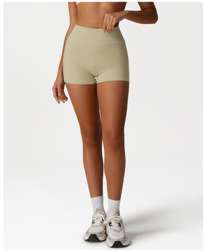 Sports Yoga Bum Lift Shorts Women High Waist Belly Contracting Close Fitting Shorts Outdoor Training Cycling Fitness Shorts