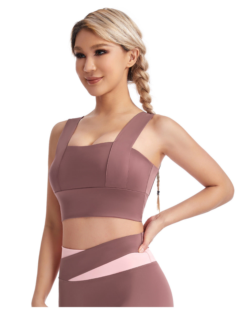 Sports Underwear Women Vest Shockproof Push Up Workout Bra Nude Feel Wireless Beauty Back Yoga Jacket