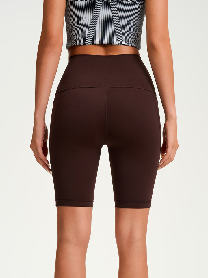 Nude Feel Yoga Shorts Women Hip Lift Quick Drying Sports Fitness Cycling Pants Outer Wear Tight High Waist Five Points Yoga Pants