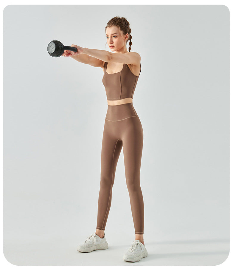 Breathable Nude Feel Tights Peach Hip Fitness Pants Women Sports Hip Lifting Trousers No Size Yoga Pants