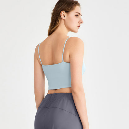 Workout Bra Breast Holding Spaghetti Strap Yoga Vest