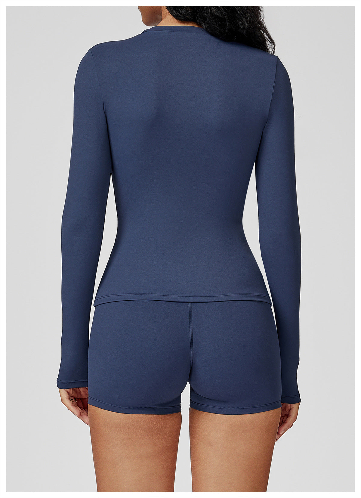 Long Sleeve Yoga Clothes round Neck Slim Fitness Clothes Outdoor Running Sport Long Sleeve T shirt