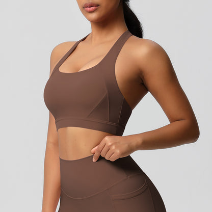 Cloud Sense Tight Yoga Vest Sports Underwear Shockproof High Strength Bra Pilates Running Outdoors Workout Clothes for Women