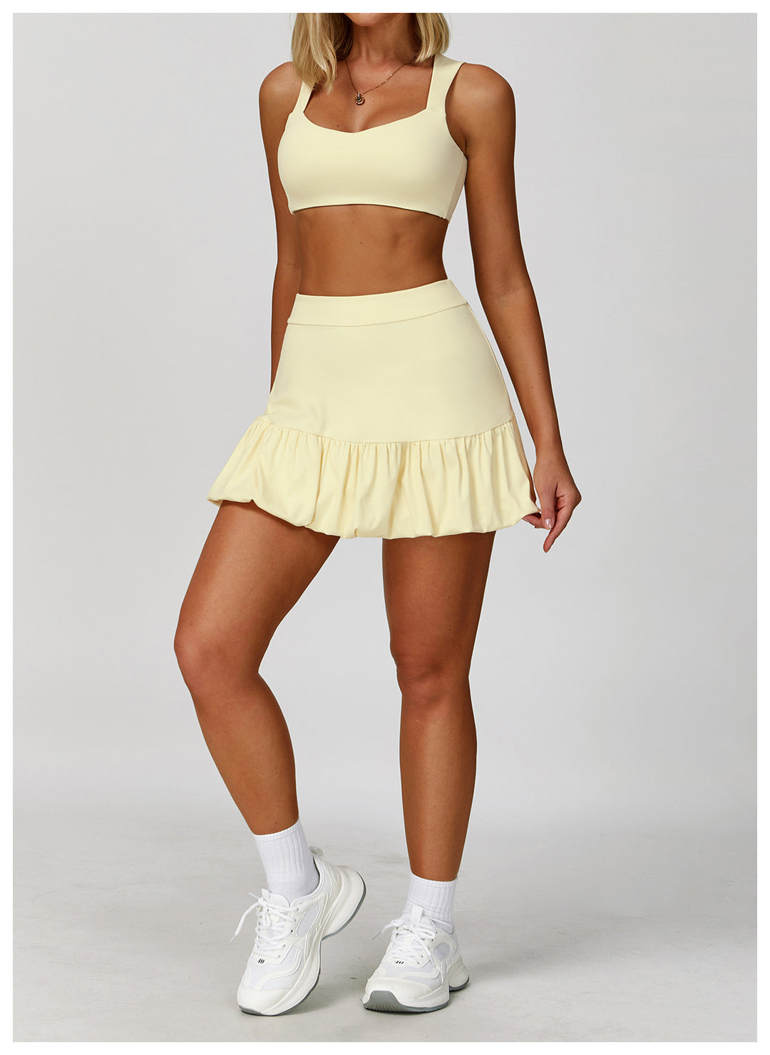 Sollinarry Faux Two Piece Skirts Quick Drying Breathable Safety Tennis Skirt Casual Fitness Running Exercise Skirt