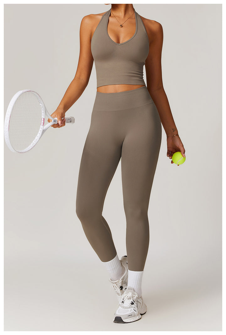 Sollinarry Tight High Waist Hip Raise Yoga Pants Thread Waist Belly Contracting Fitness Pants Women Outer Wear Running Workout Pants