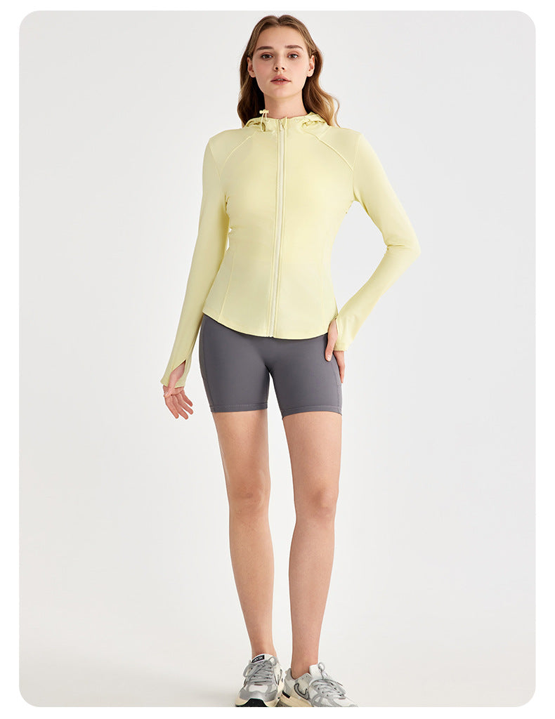 Raw Yarn Ice Feeling Hooded Sun Proof Top Women Slim Fit Slimming UV Protection UPF50 Outdoor Riding Sun-Protective Clothing