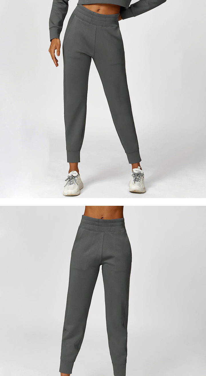 Autumn Winter Girdle Track Sweatpants Women Solid Color Loose Casual Trousers Women Outdoor Running Fitness Clothes
