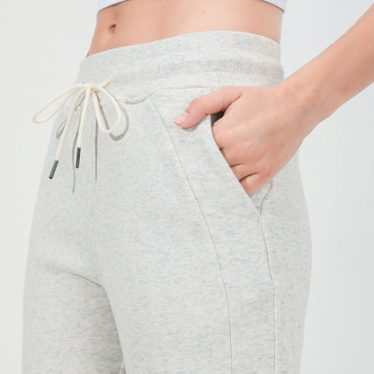 Autumn Winter Exercise Outfit Drawstring Loose Fleece Lock Warm Yoga Pants Casual Elastic Waist Sweatpants for Women