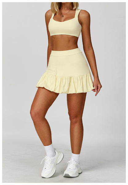 Sollinarry Nude Feel Yoga Bra Women Fitness Running Double Shoulder Strap Underwear Hollow Out Cutout out Beauty Back Exercise Underwear