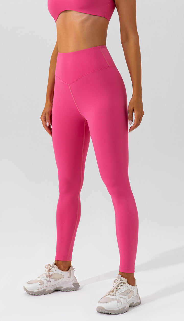 Spring Summer Nude Feel Yoga Pants Women Breathable Quick Drying Fitness Pants Hip Lifting Running Training Tight Sports Pants