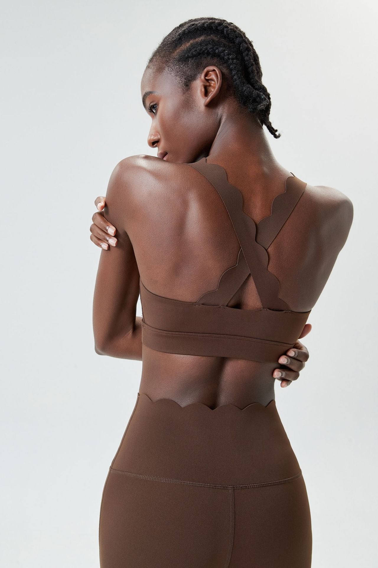 Liquid Glue Small Wave Sports Underwear Women Shockproof Workout Yoga Bra Quick Drying Running Vest