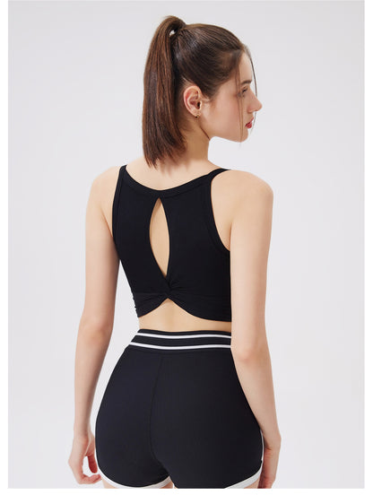 Cloud Sense Knot Beauty Back Yoga Underwear Women Shockproof Yoga Clothing Top Outer Wear Running Bra Workout Yoga Vest