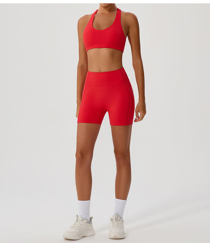 Cross Love Yoga Bra Women Sling with Chest Pad Outer Wear Workout Clothes Outdoor Sports Underwear