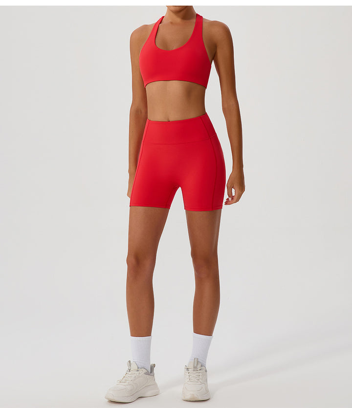 Cross Love Yoga Bra Women Sling with Chest Pad Outer Wear Workout Clothes Outdoor Sports Underwear