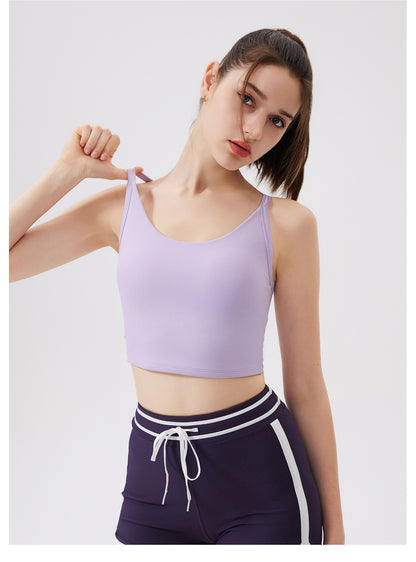 Cloud Sense Knot Beauty Back Yoga Underwear Women Shockproof Yoga Clothing Top Outer Wear Running Bra Workout Yoga Vest