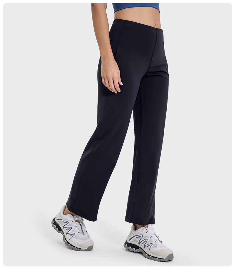 Loose Breathable High Elastic Lightweight Sweat Absorbent Sports Pants Yoga Quick Drying Running Fitness Pants Ice-Feeling Casual Pants for Women