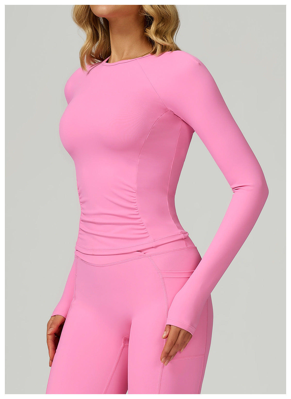 Yoga Long Sleeve Slim Fitting Belly Contracting High Sense Sports Top Outdoor Running Fitness Clothes