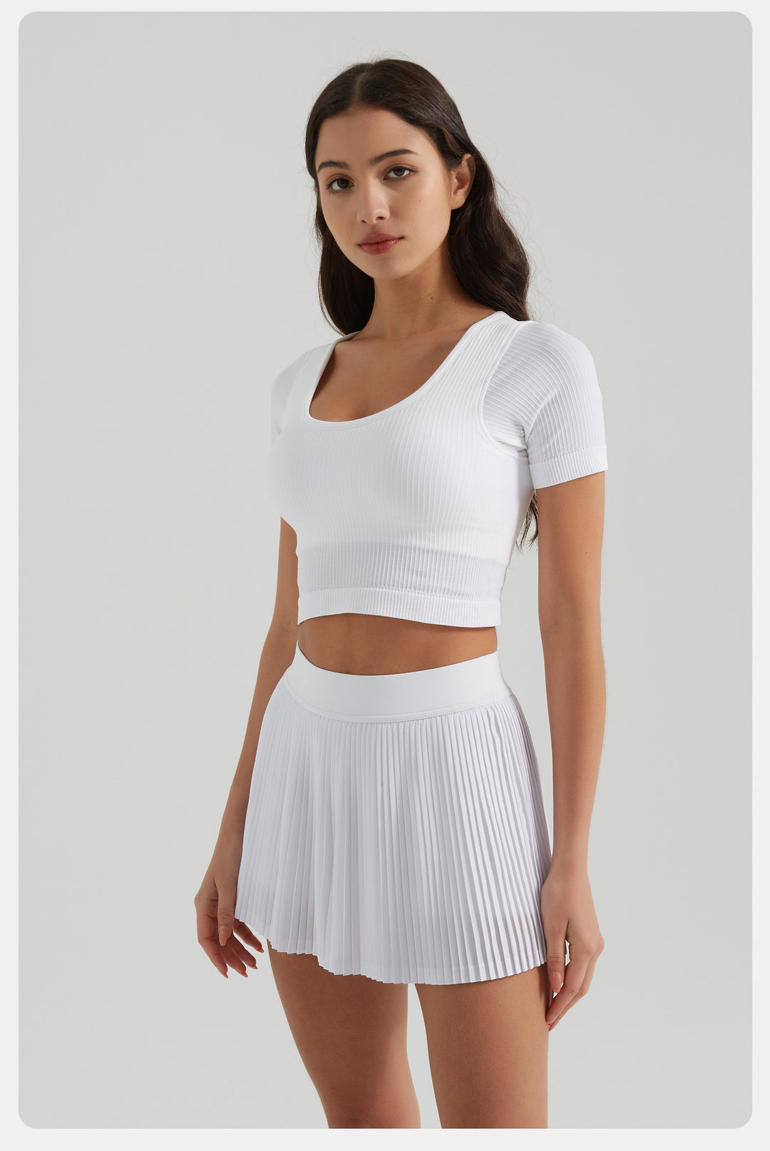 Summer High Waist Quick Drying Breathable Yoga Skirts Exposure Proof Belt Pocket Casual Outdoor Pleated Tennis Skirt