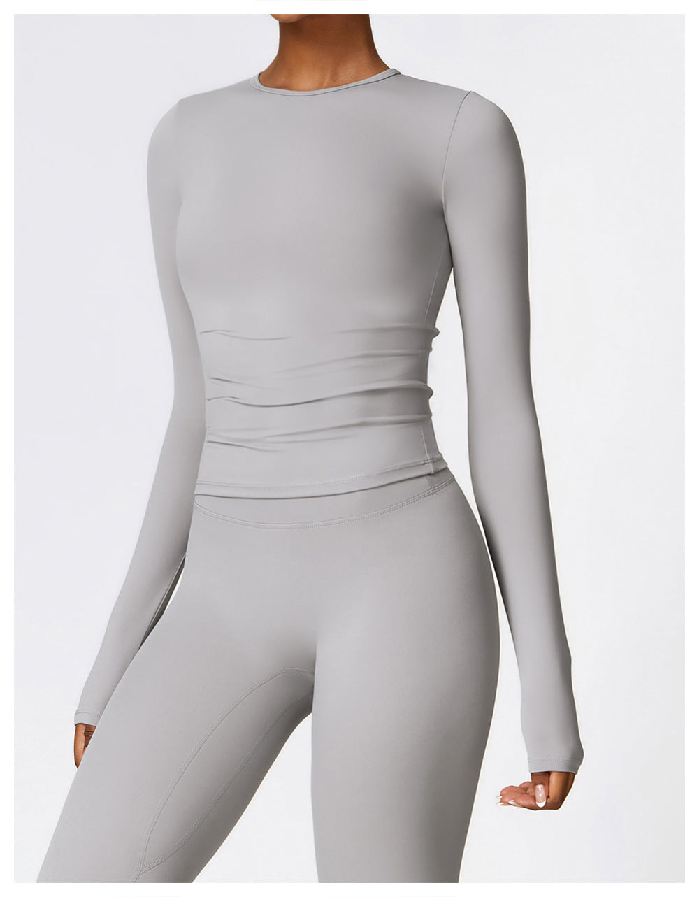 Long Sleeve Yoga Clothes High Strength Workout Clothes Pilates Running Sport Long Sleeve Top