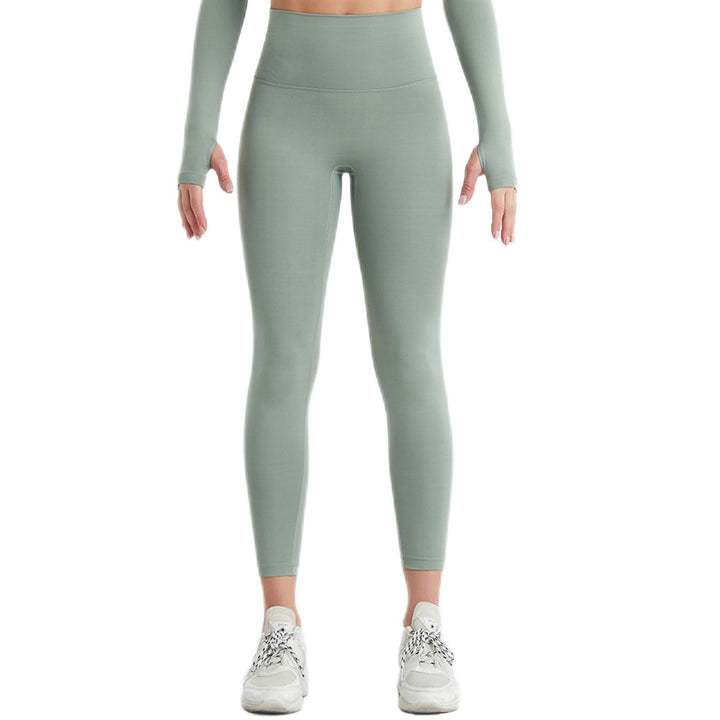 Sports Tights Women High Waist Quick Drying Yoga Pants Running Nude Feel Hip Lifting Fitness Trousers