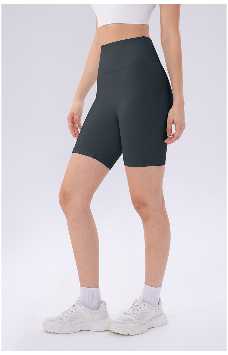 Yoga Shorts Women Skinny Hip Raise Sports Pants High Elastic Quick Drying Outdoor Running Workout Shorts