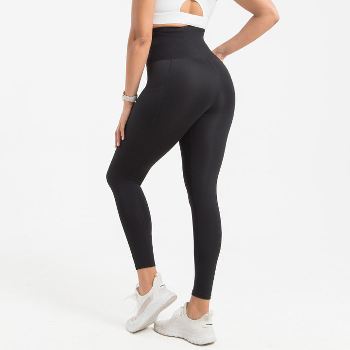 Breasted Yoga Pants Pocket Plus Size Belly Contraction Weight Loss Pants Sports Tight Yoga Shaping Pants