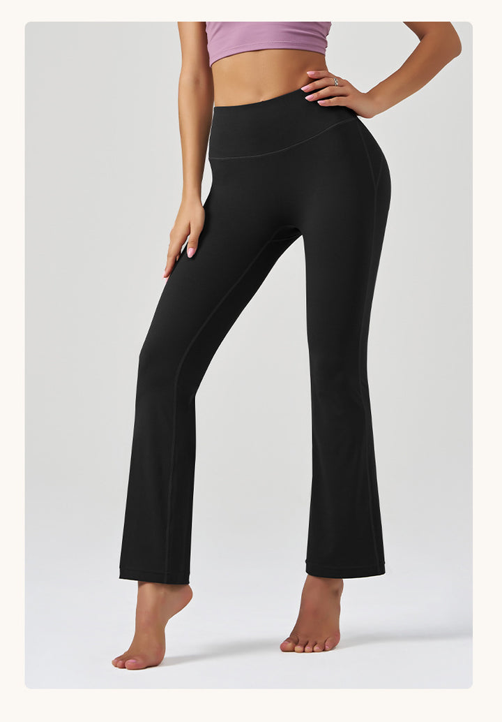 Yoga Pants Flared Pants Sports Peach High Waist Hip Lifting No Embarrassment Line Outer Wear Small Wide Leg Pants Women Summer