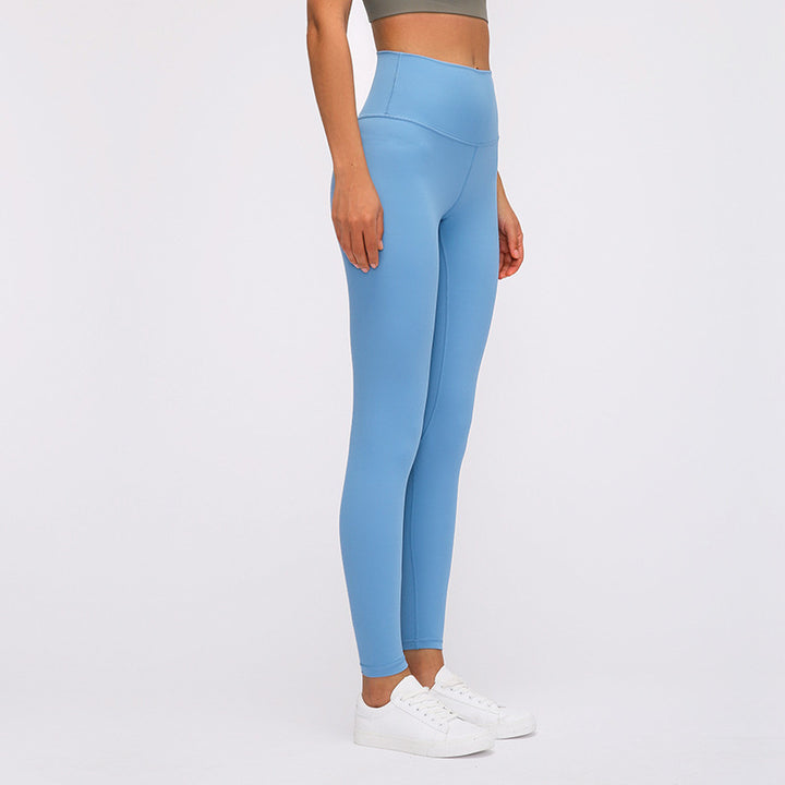 New Nude Feel Yoga Pants Women High Waist Hip Lift Running Tight Stretch Feet Exercise Workout Pants