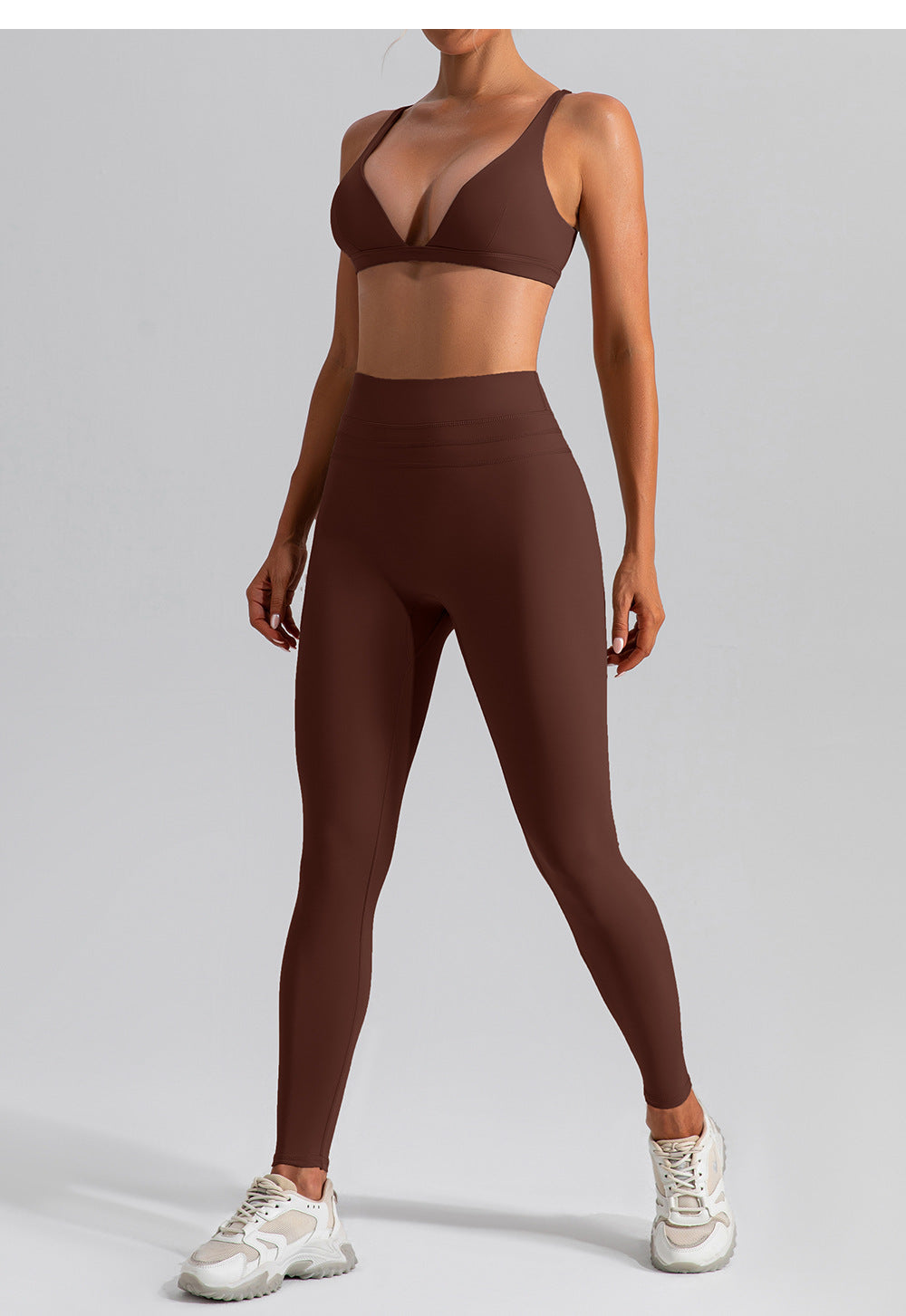 Quick Drying Nude Feel Yoga Clothes Vest Suit Outer Wear Running Sports Bra Suit High Waist Fitness Clothes