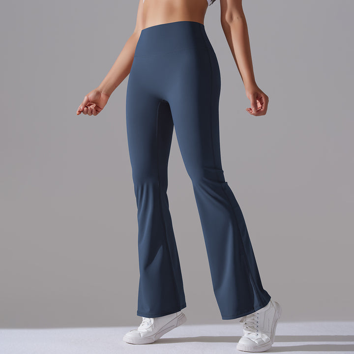 Classic Solid Color Bell Bottom Pants Yoga Pants Women Slim Fit Hip High Waist Elastic Training Wide Leg Pants Fitness Pants