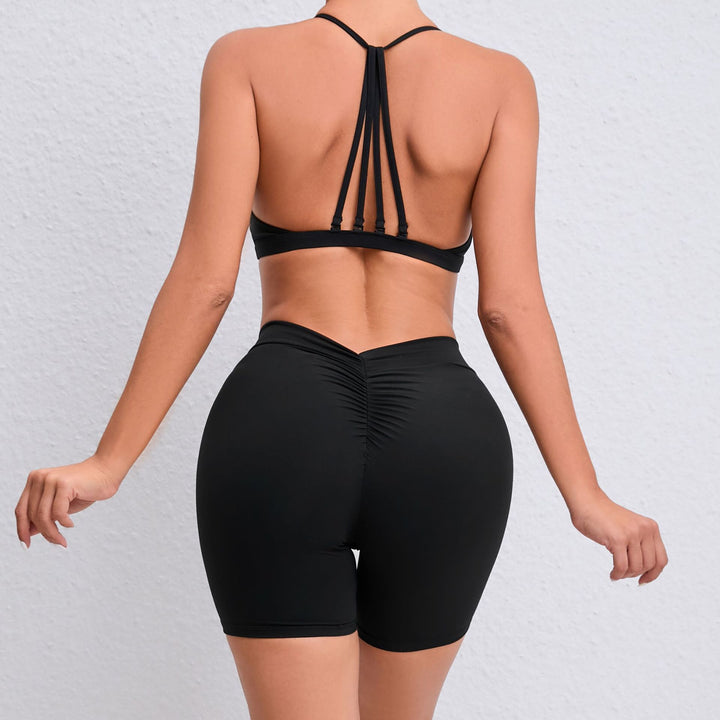 Quick Drying Nude Feel Yoga Suit Sexy Sports Running Fitness Clothes Suit Beauty Back Yoga Two Piece Set