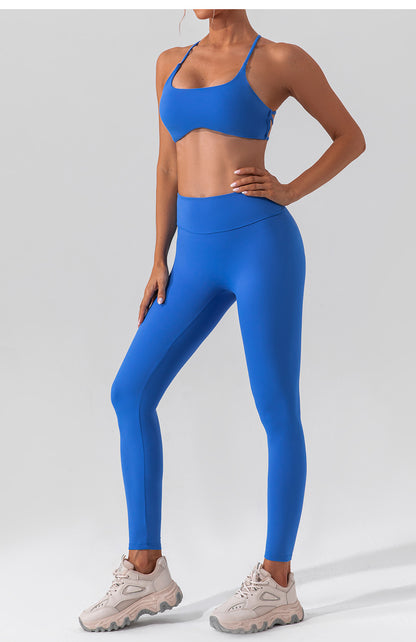 High Waist Stretch Brushed Nude Feel Yoga Pants Hip Lift Belly Shaping Slim Fit Fitness Pants Training Running Workout Pants Women