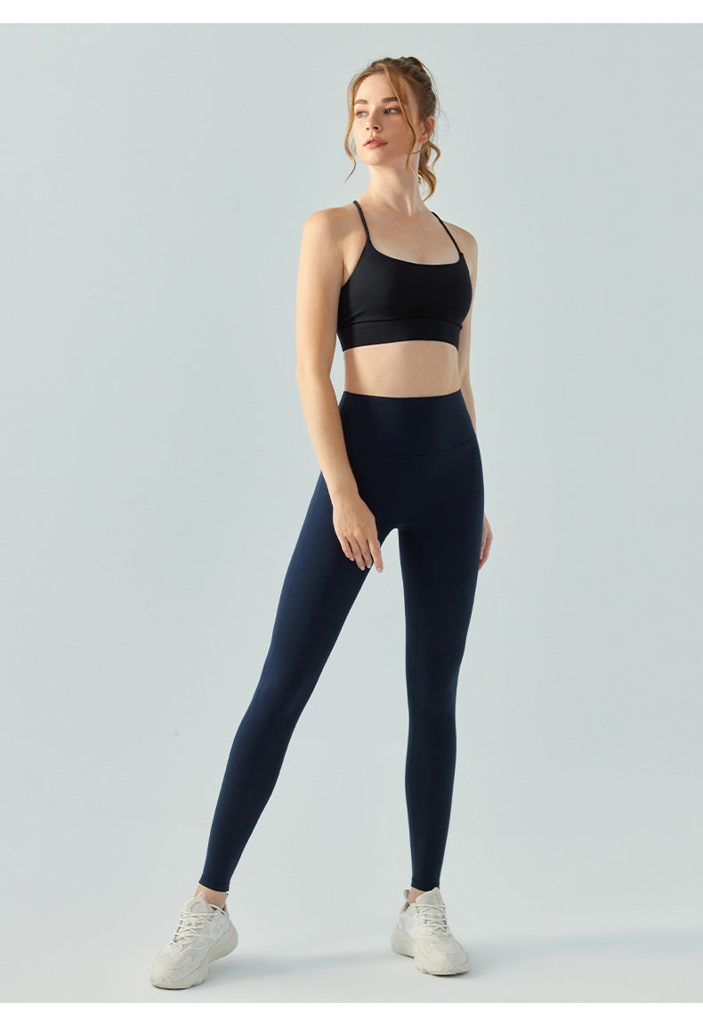 Winter Peach Hip Fitness Pants No Embarrassment Line High Waist Shaping Warm with Velvet Skinny Yoga Pants Women