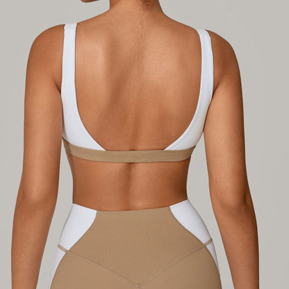 Wide Shoulder Strap Sports Underwear Shockproof Running Push up Yoga Clothes Training Vest Beauty Back Fitness Bra