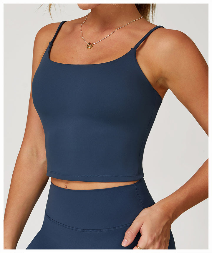Yoga Vest Double Shoulder Strap Sports Vest Running Fitness Top Women