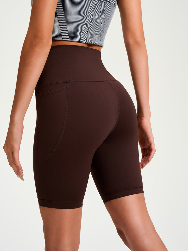 Nude Feel Yoga Shorts Women Hip Lift Quick Drying Sports Fitness Cycling Pants Outer Wear Tight High Waist Five Points Yoga Pants